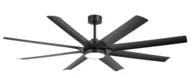 24044-ab Breezary Arthur 72 Inch Black Industrial Windmill Ceiling Fan With Integrated Led