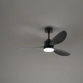 30007-bk Breezary Sawyer 52 Inch Integrated Led Indoor Black Ceiling Fans With Light And Remote Conr