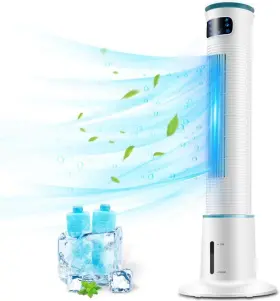 Tf-1806y Breezewell 2-in-1 Evaporative Air Cooler 43 Inch Tower Fan - White Scratch And Dent