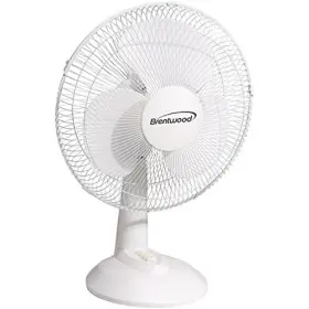 F-12dw Brentwood Appliances Kool Zone 12 Inch Oscillating Desk Fan F12dw