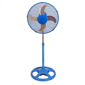 F-12smbl-u-b Brentwood 3 Speed Oscillating 12 Inch Adjustable Stand Fan Blue Used