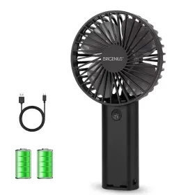 Brigenius 604220615107 Mini Portable Fan Rechargeable Usb Desk With 3-speed Adjustment For Trav