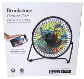 322178 Brookstone Rare Picture Hologram Fan - Display Your Photos Graphics And Messages