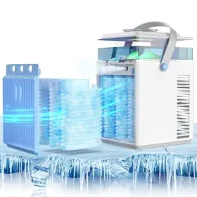 Bubbacare06 Bubbacare 765003895748 Portable Air Conditioner Fan Rechargeable 4-in-1 Personal Mini Cooler Humidi