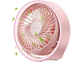 Burlan 198168945537 Cordless Pink Desk Fan