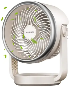 N701 Burlan 10 Inch Electric Fan Rechargeable Ultra Quiet Air Circulator With 4 Speed Set