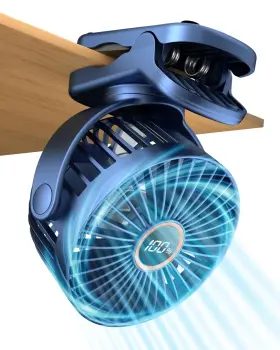 Byom24blu01 Buywoo Portable Desk Fan Battery Powered Stroller With Strong Clamp Grip 360°
