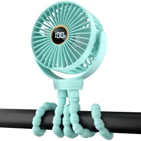 Byom25aqu01 Buywoo Portable Stroller Mini Fan Small Rechargeable Personal Travel Essential