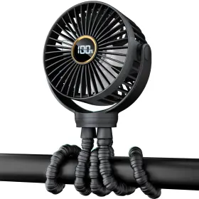 Byom25blk02 Buywoo Portable Stroller Mini Fan Small Rechargeable Cooler With 360 Rotation 3-speed