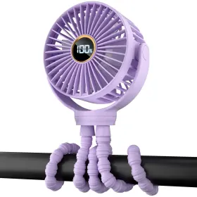 Byom25lpur01 Buywoo Portable Stroller Mini Fan Small Rechargeable Personal Travel Essential