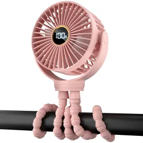 Byom25pik01 Buywoo Portable Stroller Mini Fan Small Rechargeable Personal Travel Essential
