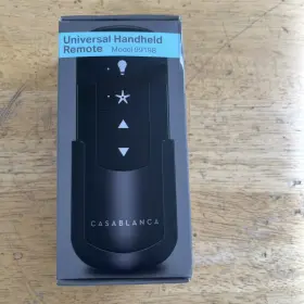 99198 Casablanca Fan Company Universal Handheld Remote Control Black