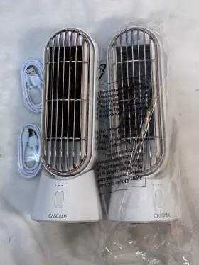 Crpf2-24-w Cascade 11 Inch Blackstone Rechargeable Personal Fan - 2 Pack