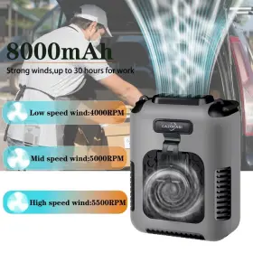 Cazokasi 715748962632 Upgrade Waist Clip Fan Wearable Portable Personal Body Powerful 8000m #2
