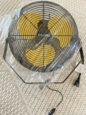 Yf-w12a Ccgiru 12 Inch High Velocity Industrial Wall Fan - 2400 Cfm 3 Speed- 6 Ft Cord