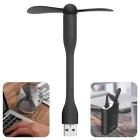 Cellet 800768719127 Mini Usb Cooling Fan With Adjusting Neck. Compatible Usb-a Black