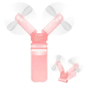 Cellet 800768721755 Portable Foldable Handheld Mini Fans Two Speed Air Cooling Usb Pink