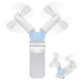Cellet 800768721762 Foldable Portable Handheld Mini Fans Two Speed Air Cooling Usb White
