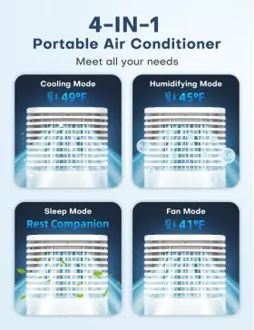 Censtech 703052260834 4-in-1 Portable Air Conditioners Evaporative Cooler With 4 Modes & #2