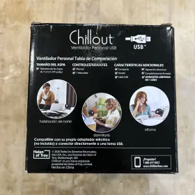 Chillout 328785004953 Usb Ac Adapter Personal Fan Black 4.5 Inch Diameter 1 Speed Quiet #3