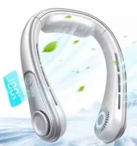 G01a Chorechamp Portable Neck Fan Hands Free Bladeless 4000mah Rechargeable