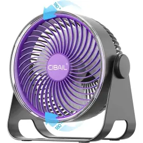 Ctf-5sp Cibaili Portable Desk Fan Small Usb Table Personal Quiet 5 Speeds