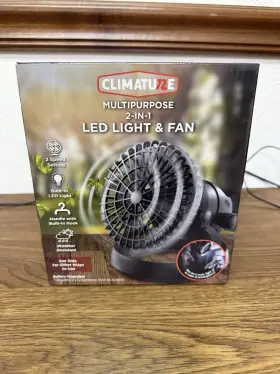 Climatu72e 815214027961 Multipurpose 2-in-1 Led Light And Fan New