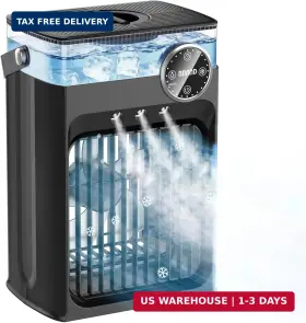 Clttcllct 704444094686 Portable Air Conditioners 4 In 1 Evaporative Cooler With 1200ml Tank Queit