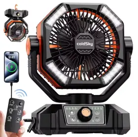 Hy-8136s Coldsky Camping Fan With 20000mah Orange