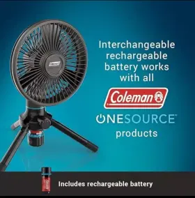 Coleman 076501245530 Onesource Portable Fan With Rechargeable Battery Multi-speed One Source #2