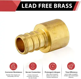 1t-nyg9-lb8i Coleman 10 Pieces Pex Fittings 1/2 Inch X Female Sweat Copper Adapter Over Tub #3