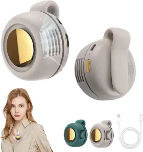 Colorcasa 313043531531 Portable Silent Mini Bladeless Electric Fan Clip On For Shirt And Waist 3