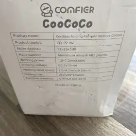 Co-p21w Comfier Coococo Portable Foldable Rechargeable Oscillating Fan /au #2