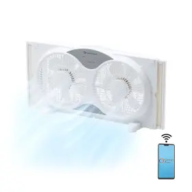 B0ccsxxppp Comfort Zone 9-inch Window Fan With Dual 3-speed Fans Auto-locking Expanders 3