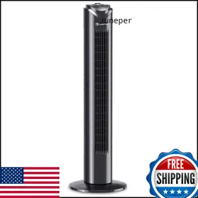B0ckrx811n Comfort Zone 32 Inch Bladeless Tower Fan 3-speed 90 Oscillation Quiet