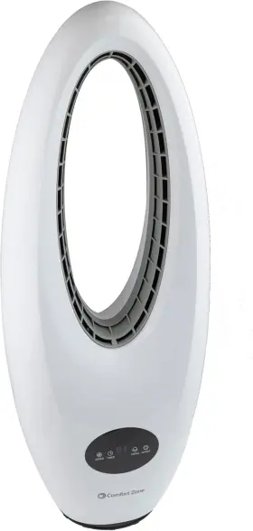 Cz12548 Comfort Zone 28 Inch Oscillating Bladeless Tower Fan With Remote Control 3-speeds