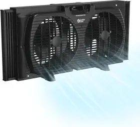 Comfort Zone Cz12817 Window Fan For Bedroom 9 Inch 3 Speed Dual Fans With Autolock