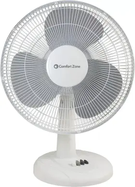 Cz161wt Comfort Zone Oscillating Table Fan With Adjustable Tilt Convenient White