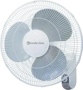 Cz16w Comfort Zone Oscillating Wall Mount Fan With Adjustable 16 Inch White