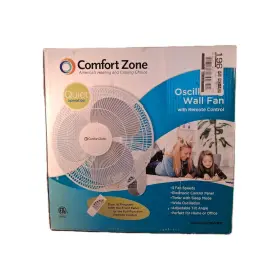 Cz16wrm Comfort Zone 16 Inch Oscillating Wall Fan Electric With Remote Timer And Sleep Mode