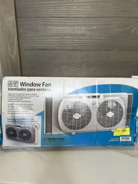Cz319wtwm Comfort Zone New 2 Speed Twin Window Fan 7 Inch Blades White Opened Box
