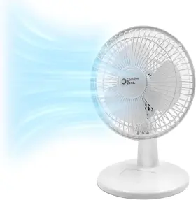 Cz6d Comfort Zone Desk Fan With Fully Adjustable Tilt Electric Mini 6 Inch White