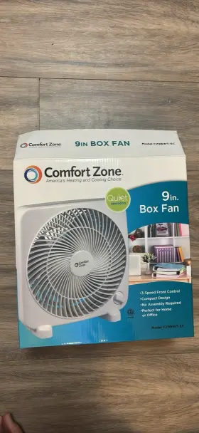 Cz9bwt-ec Comfort Zone 9 Inch Box Fan