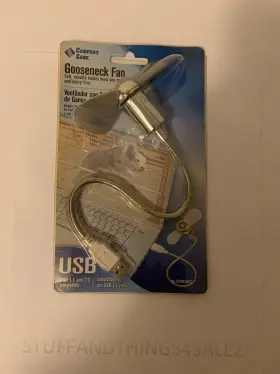 Czgn16cs Comfort Zone Usb 1.1 -2.0 Compatible Silver Desktop Mini Gooseneck Flexible Fan