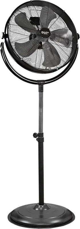 Czhvp20s Comfort Zone Slim Profile High Velocity Industrial Pedestal 20-inches Black