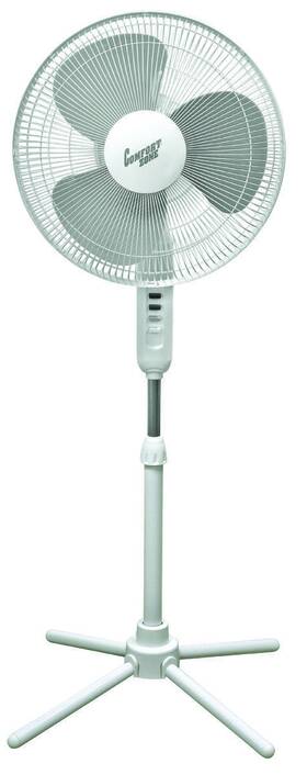 Czst161bte Comfort Zone Quad-pod 16 Inch Oscillating Pedestal Fan - White