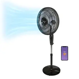 Czst180sbseu Comfort Zone Oscillating Pedestal Stand Fan 18 Inches Wi-fi Timer Black