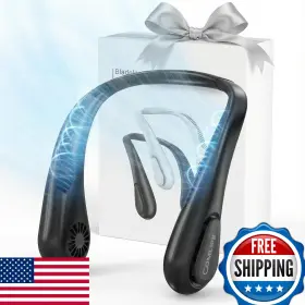 B0g3pw9zmv Comlife Portable Bladeless Neck Fan - Rechargeable Quiet Wearable Cooling