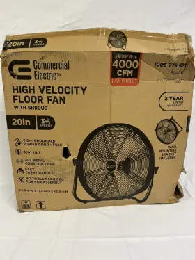 Sfd1-500b-3 Commercial Electric Floor Fan 3-speed Grounded Slip-resistant Feet Carry Handle