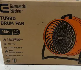 Sfd5-400b Commercial Electric 16 Inch 3-speed Drum Floor Fan In Orange High Velocity Turbo #2
